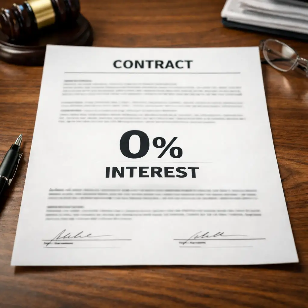 zero interest in contract